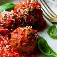 Vegan Meatballs · Vegan. Neapolitan meatballs in tomato sauce.