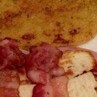 C7 Bacon, Egg & Cheese Cachapa · 