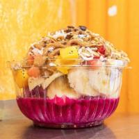 Acai Orginal Bowl · Popular item. Organic acai blended with banana and strawberry, topped with strawberry, banan...