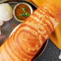 Set Dosa · Rice and lentil crepe with cheese spread.