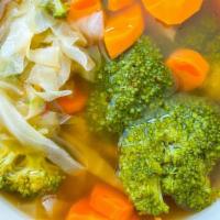 Vegetable Soup · With crispy noodles.