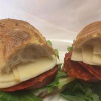 Troubadour Sandwich · Imported Spanish chorizo and Manchego cheese.
