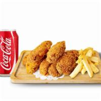 Crispy Wings Combo · All combo comes with 1 side and 1 can drink.