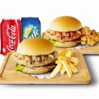 Spicy 2X Combo · 2x Combo comes with 2 Sandwiches,  2 Sides & 2 Can Drinks.