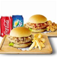 Classic 2X Combo · 2x Combo comes with 2 Sandwiches,  2 Sides & 2 Can Drinks.