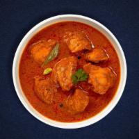 Chicken Vindaloo Valiant · Chunks of chicken cooked with potatoes in a tangy sauce.
