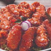 10 Pc. Korean Spicy Wings · 10 pc. Fried Seasoned Spicy Wings.
