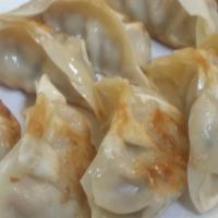 Fried Mandu (Korean Dumplings) · 10 pieces beef Mandu.