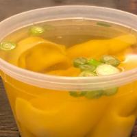 Wonton Soup Chicken · Chicken broth with wontons and scallions