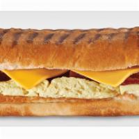 Grilled Breakfast Sandwich · Eggs, cheese and your choice of sausage, bacon or ham on a grilled sub roll.