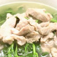 西洋菜肉片湯 / T15. Sliced Pork Watercress Soup (2) · Large.
