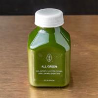 All Green · Kale Spinach Cucumber Romaine Celery Parsley Ginger