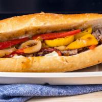 Twin Eatery Philly Cheese Steak On Hero · 