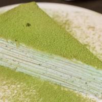Green Tea Mille Crepe · 610-640 calories.