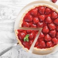 Strawberry Cheesecake · Delicious strawberry cheesecake slice.