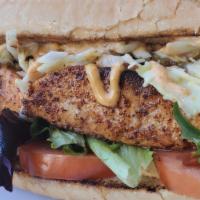 The Ragin Cajun · Salmon Po’ Boy. Fresh Filet of Salmon Blackened with NoCo Spices, with our Homemade Remoulad...