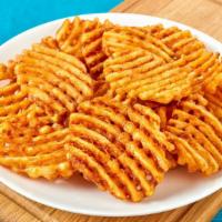 Waffle Fries · Hand-cut crispy waffle fries.