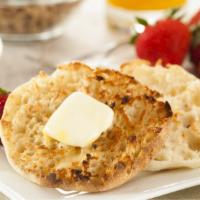 Buttered English Muffin · Buttery english good!