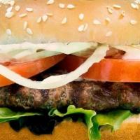 Greek Beef Big Burger (1/3 Lb) · Tzatziki sauce, mixed greens, shaved onions and roma tomato.