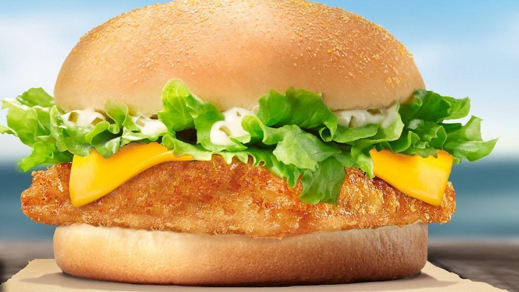 Fish Fillet Big Burger · Fish fillet, tartar sauce, iceberg lettuce, pickles