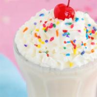 Vanilla Milkshake · Delicious blended milkshakes with whipped cream topping,