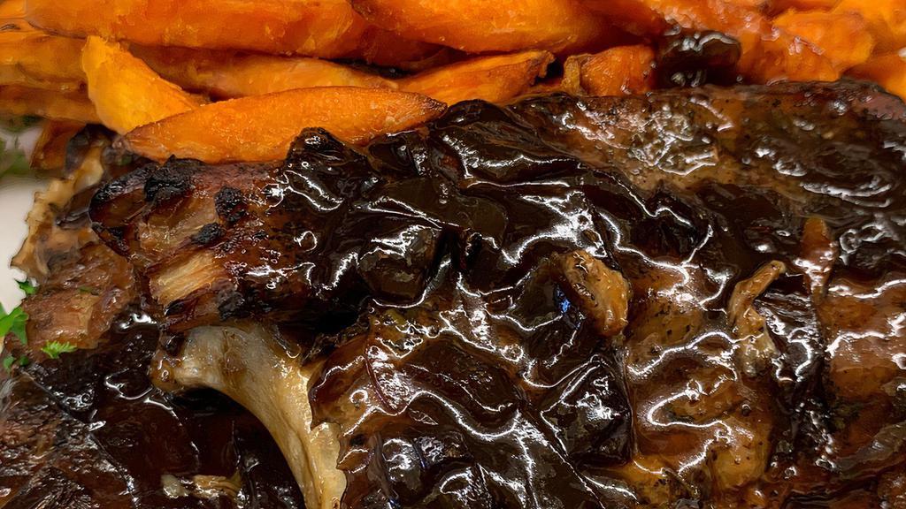 Full Bbq Baby Back Ribs · Our slow roasted tender off the bone double glazed with our hickory smoked BBQ sauce.