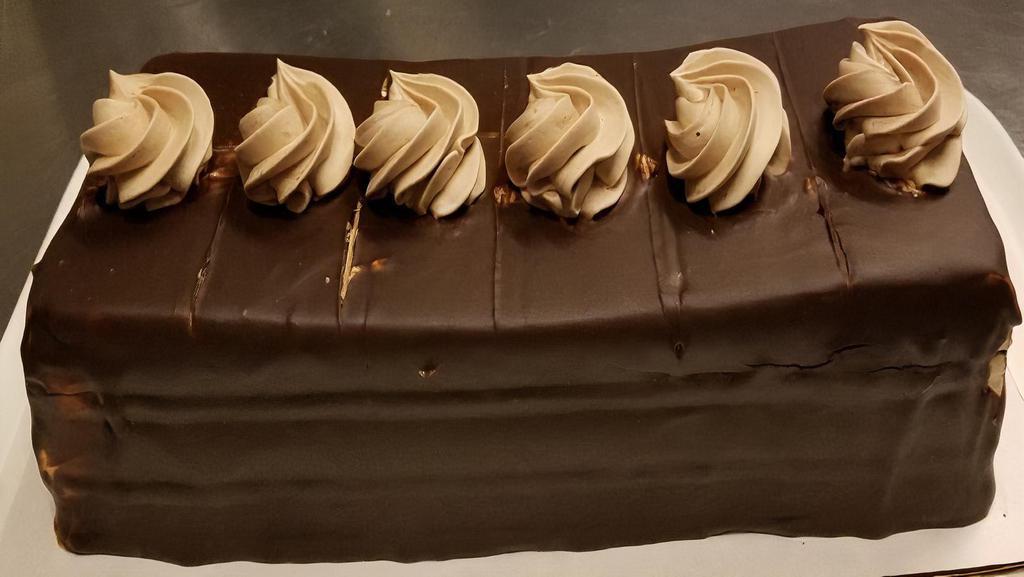 Chocolate Mousse Cake · Sliced Chocolate Mousse Cake.