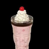 Chocolate Covered Strawberry Shake · Strawberry Ice Cream, Graham Crackers & Chocolate Syrup topped with Whipped Cream