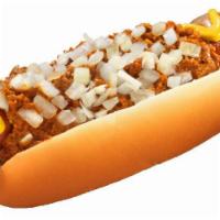 Hot Dog · ALL BEEF CHARBROILED HOT DOG ON A POTATO BUN WITH CHOICE OF TOPPINGS
