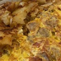 Sausage Omelette · Served with home fries and toast.
