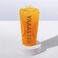 Fresh Orange Green Tea · Jasmine green tea shaken up with muddled slices of fresh orange and orange flavor