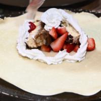 Tiramisu, Strawberry Whipped Cream Crepe · 