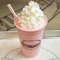 Strawberry Shake · handspun using our homemade vanilla ice cream and flavored with strawberry syrup