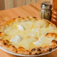 Four Cheese · Fresh mozzarella,, fontina, ricotta, and parmesan )