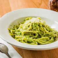 Pesto Linguine · fresh basil, garlic, oil, cheese