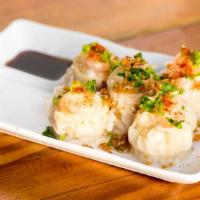 Ebi Shumai · Steamed Shrimp Dumpling, Shallot, Chili Powder