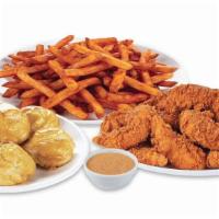 Chicken Tenders (12 Pc Meal) · With 6 Biscuits and Family Fries.