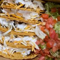 Hardshell Taco (1) · 1. Crunchy Taco, with your choice of protein, topped with cheese, sour cream, lettuce, and t...