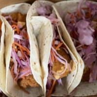 Taco Fish (1) · 1 flour tortilla with fried fish, chipotle mayo, and Lmc house made slaw