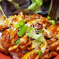 Teriyaki Chicken (Bowl) · Teriyaki Chicken, Green Onion, Furikake, Salad, Teri Sauce
