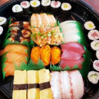 Nigiri Platter B · Nigiri - Ahi, Salmon, Unagi, Tako, Ika, Ebi, Tamago Gunkan - Spicy Ahi, Masago Hoso Maki - A...
