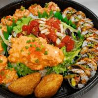 Sushiya Special Platter · Maki - Dynamite, Dragon Poke - Shoyu Ahi Poke, Spicy Ahi Poke, Sushi Rice, Spring Salad Nigi...