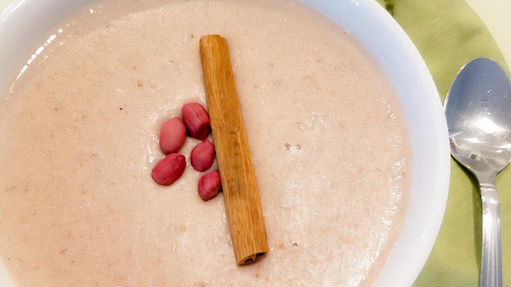 Power Porridge · Blended peanut with green plantain ,coconut milk , cinnamon nutmeg and vanilla. sweetened with condensed milk.