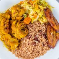 Curry Chicken · Pieces of chicken seasoned with Jamaican curry powder , fresh herb and spices  and cook unti...