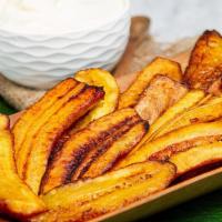Fried Sweet Plantain · sweet plantains  made with sliced ripe  plantains then fried until they’re tender and golden...