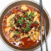 Fish Fillet With Red Pepper Soup / 川味沸腾鱼 · Spicy.