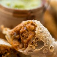 Empanadas Habaners For 3 · Choice of: Beef picadillo, shredded chicken, or manchego cheese-spinach served with tomatill...
