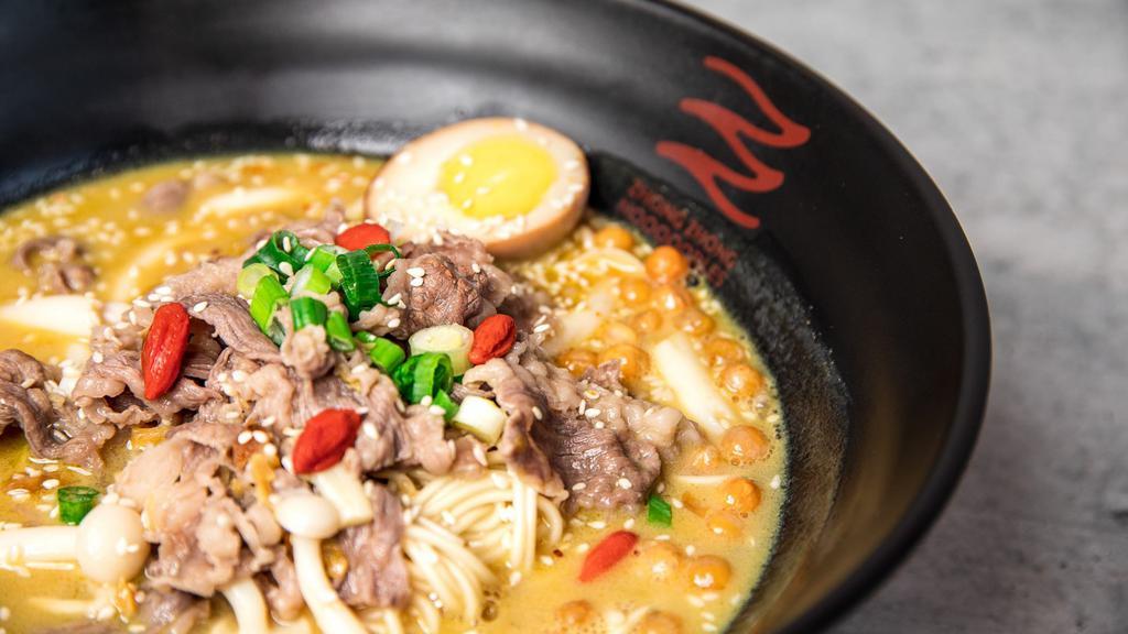 Pickled Chili & Sliced Beef Noodle 金汤肥牛面 · 🌶️ Spicy and Sour, Vegetarian option available.