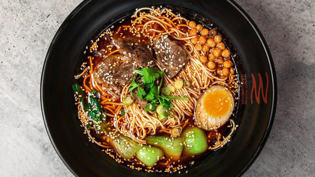 Braised Beef Noodle 川式红烧牛肉面 · 🌶️Signature Noodle with 36 Hours Beef Bone broth and Beef Shank, Little spicy, Chongqing Szechuan Style