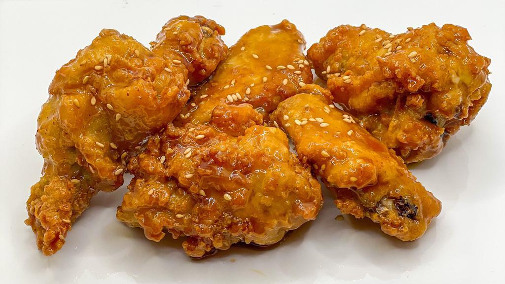 Honey Garlic Wings · Double fried crispy chicken wings tossed in Honey Garlic sauce.